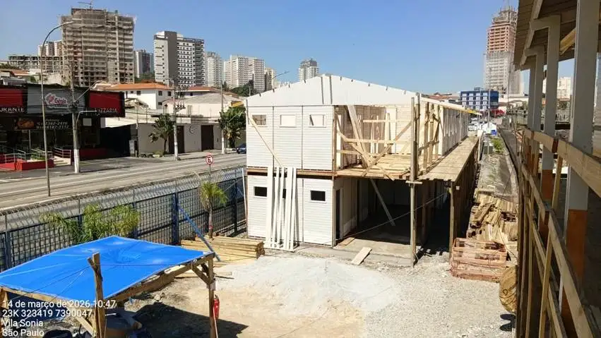 Preparação do canteiro de obra