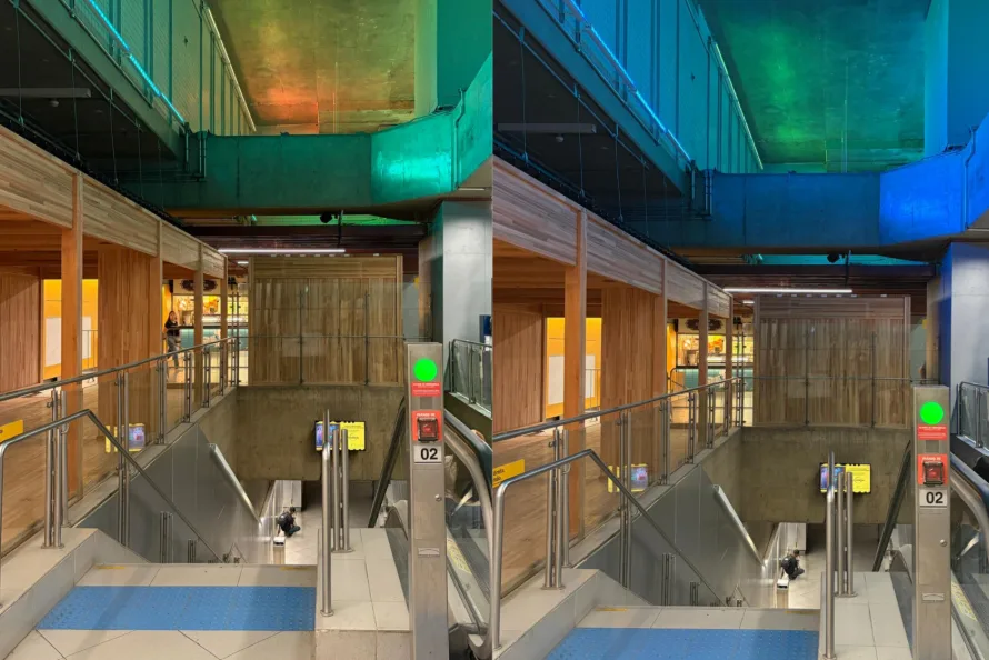 Iluminação da estação