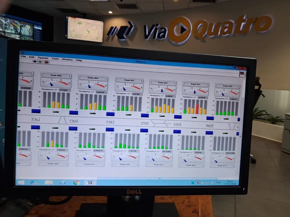 Tem uma balança no trem