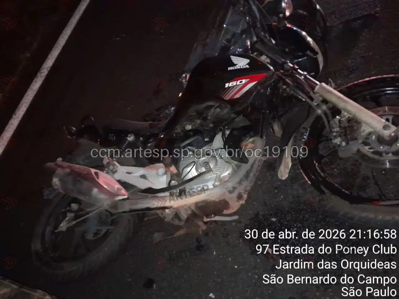 rodovia dos Imigrantes Moto Honda 160