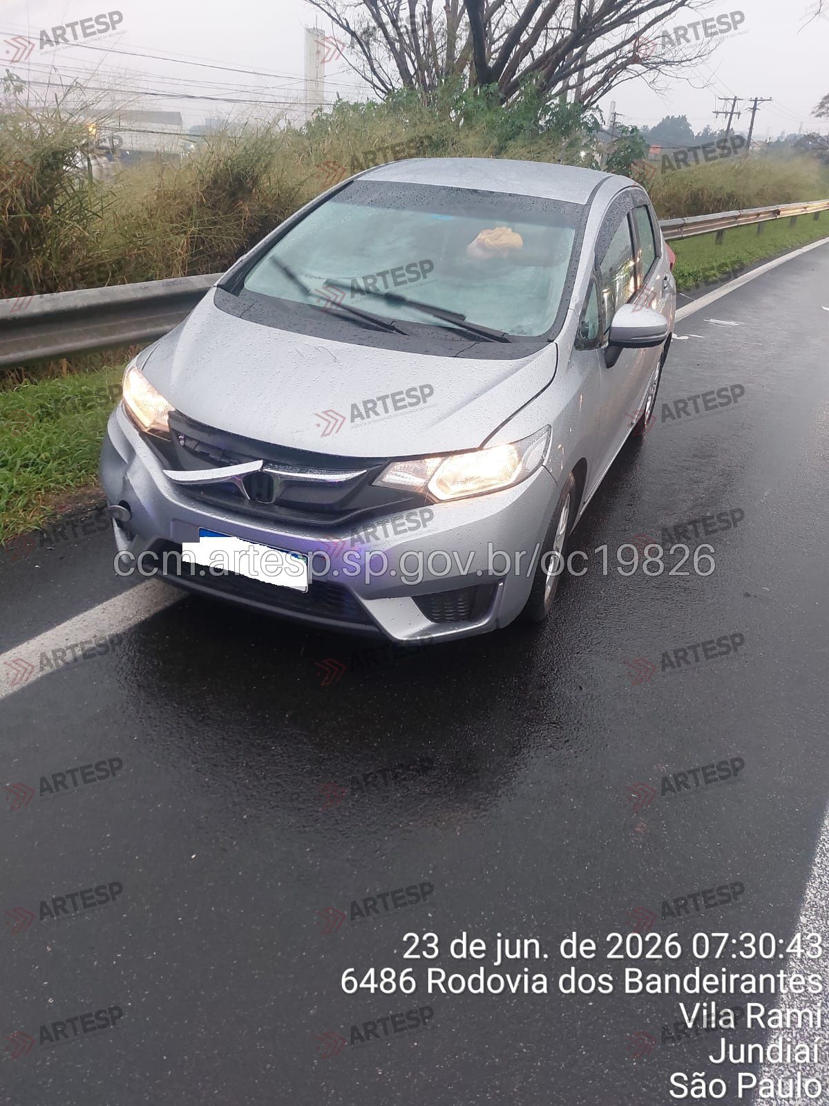 Honda Fit rodovia dos bandeirantes