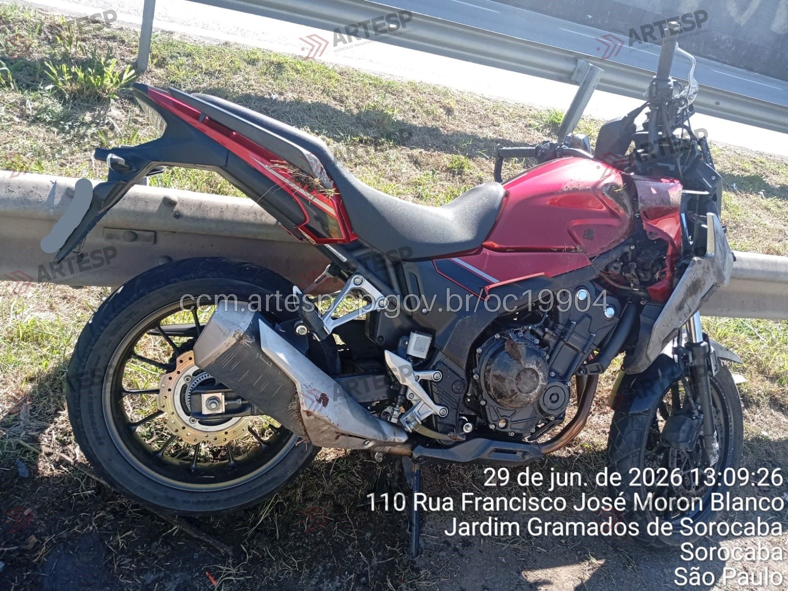 Moto Honda CB 500 rodovia raposo tavares