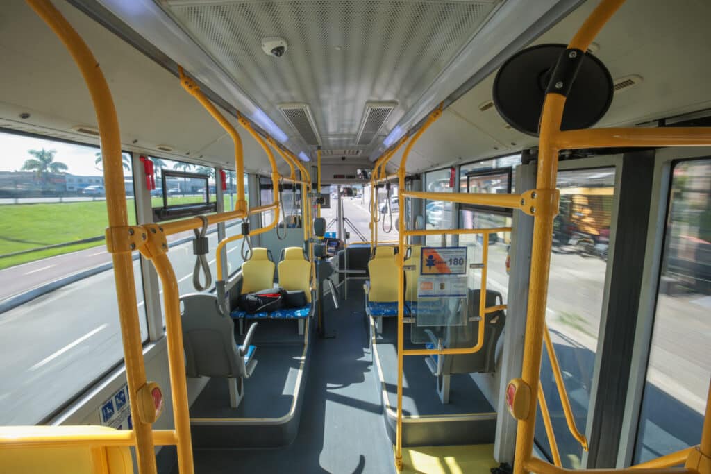 ônibus 100% elétricos praia grande