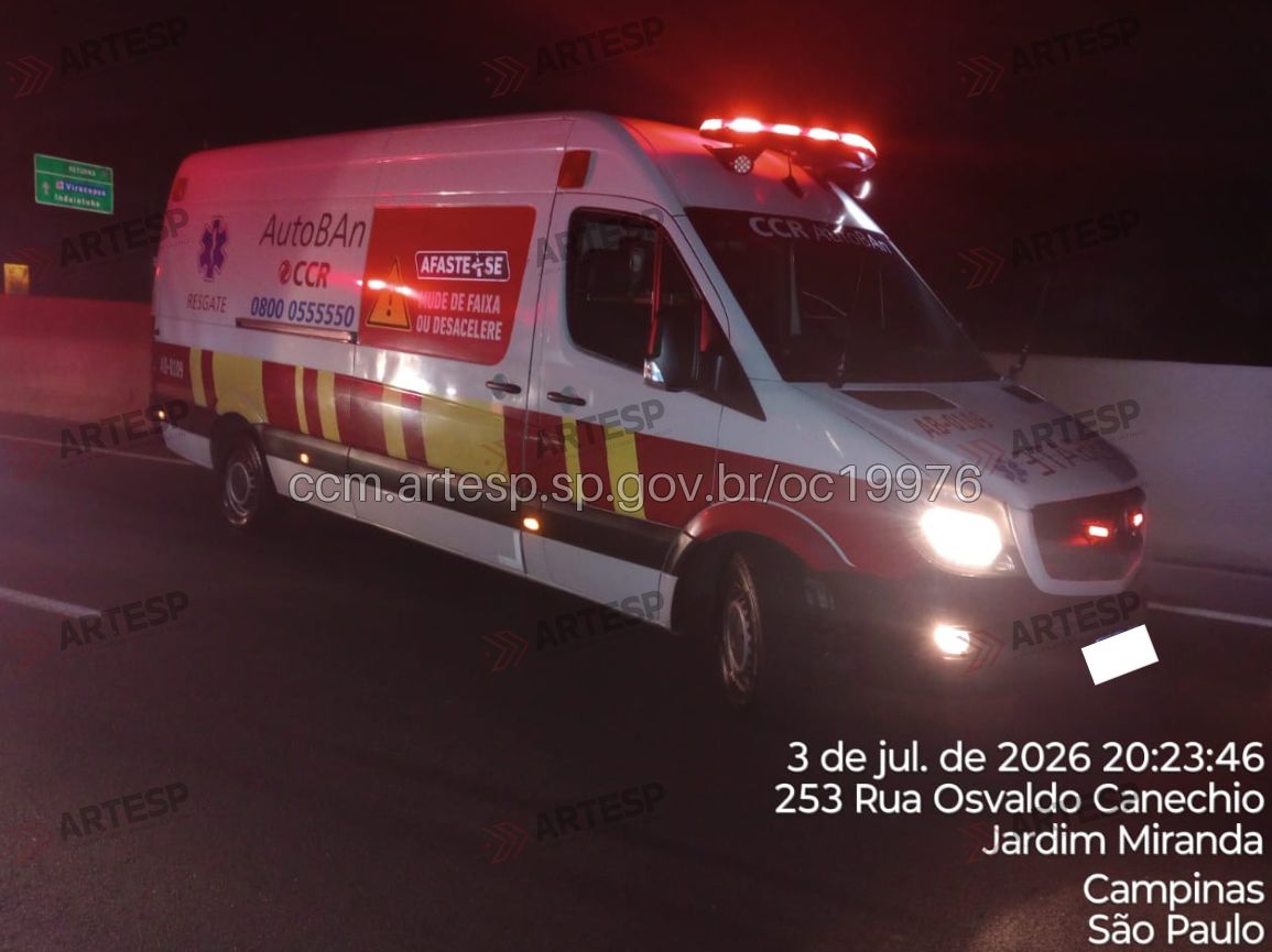 Ambulância Sprinter rodovia anhanguera