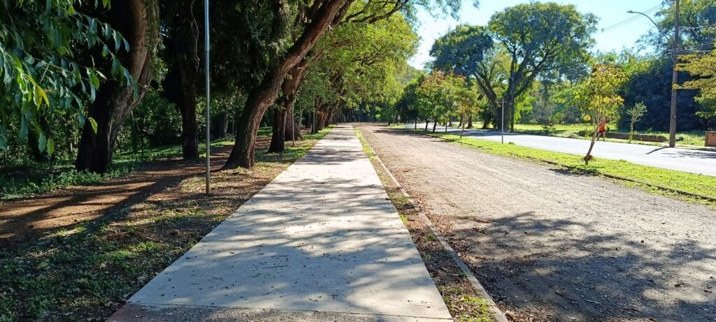 Ciclovia avenida Cruzeiro do Sul concretagem