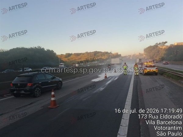 Derramamento de carga rodovia raposo tavares