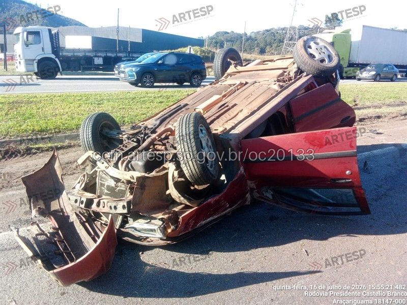 Fiat Palio rodovia castelo branco capotamento