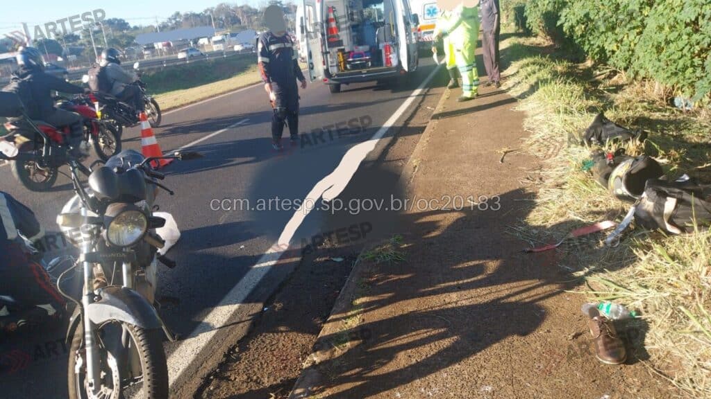 Local da ocorrência Moto CG 150 rodovia anhanguera