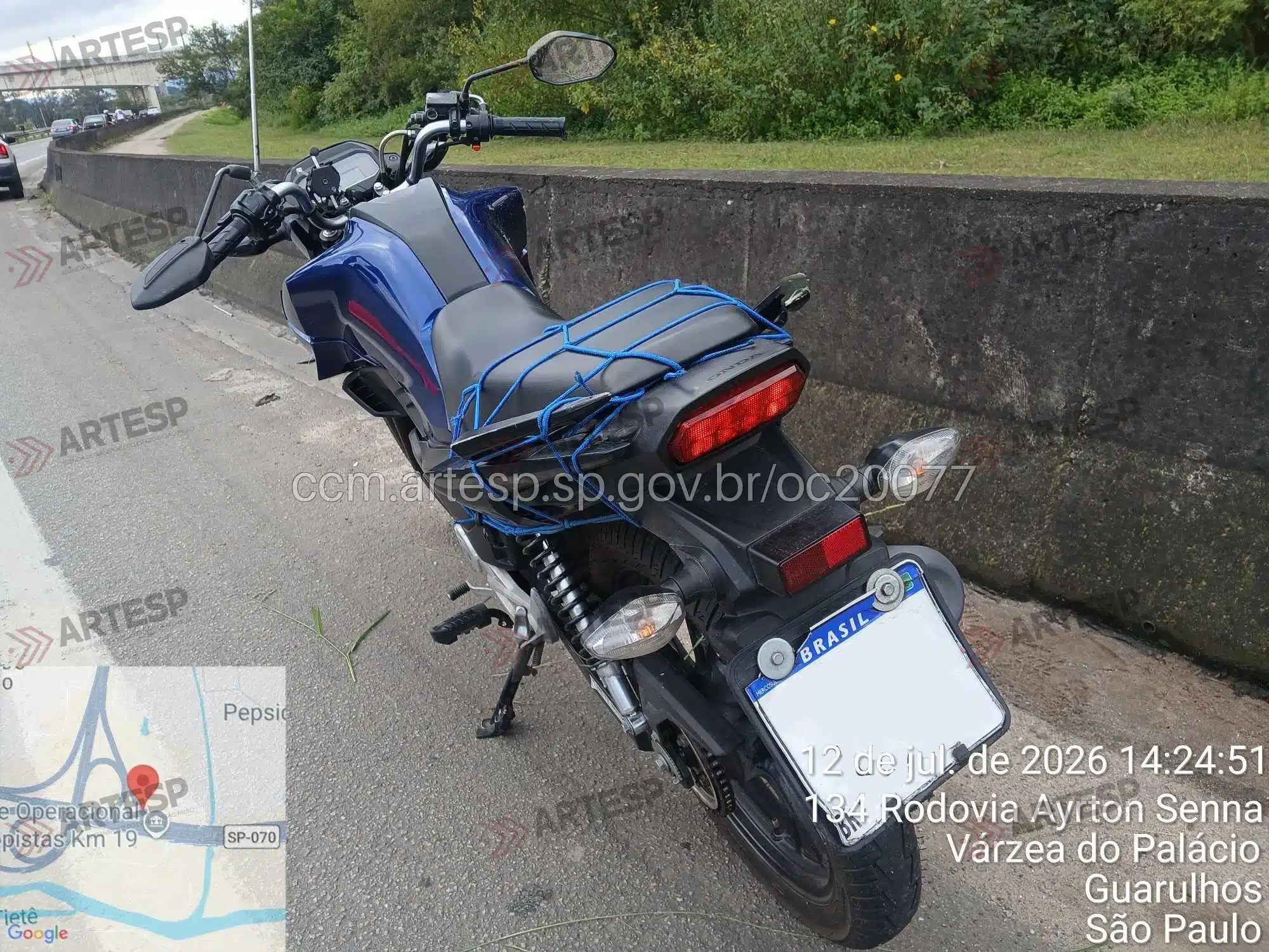 Moto Honda CG 160 rodovia ayrton senna