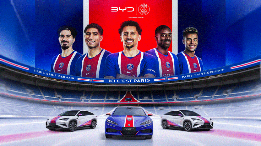 parceria BYD Paris Saint-Germain