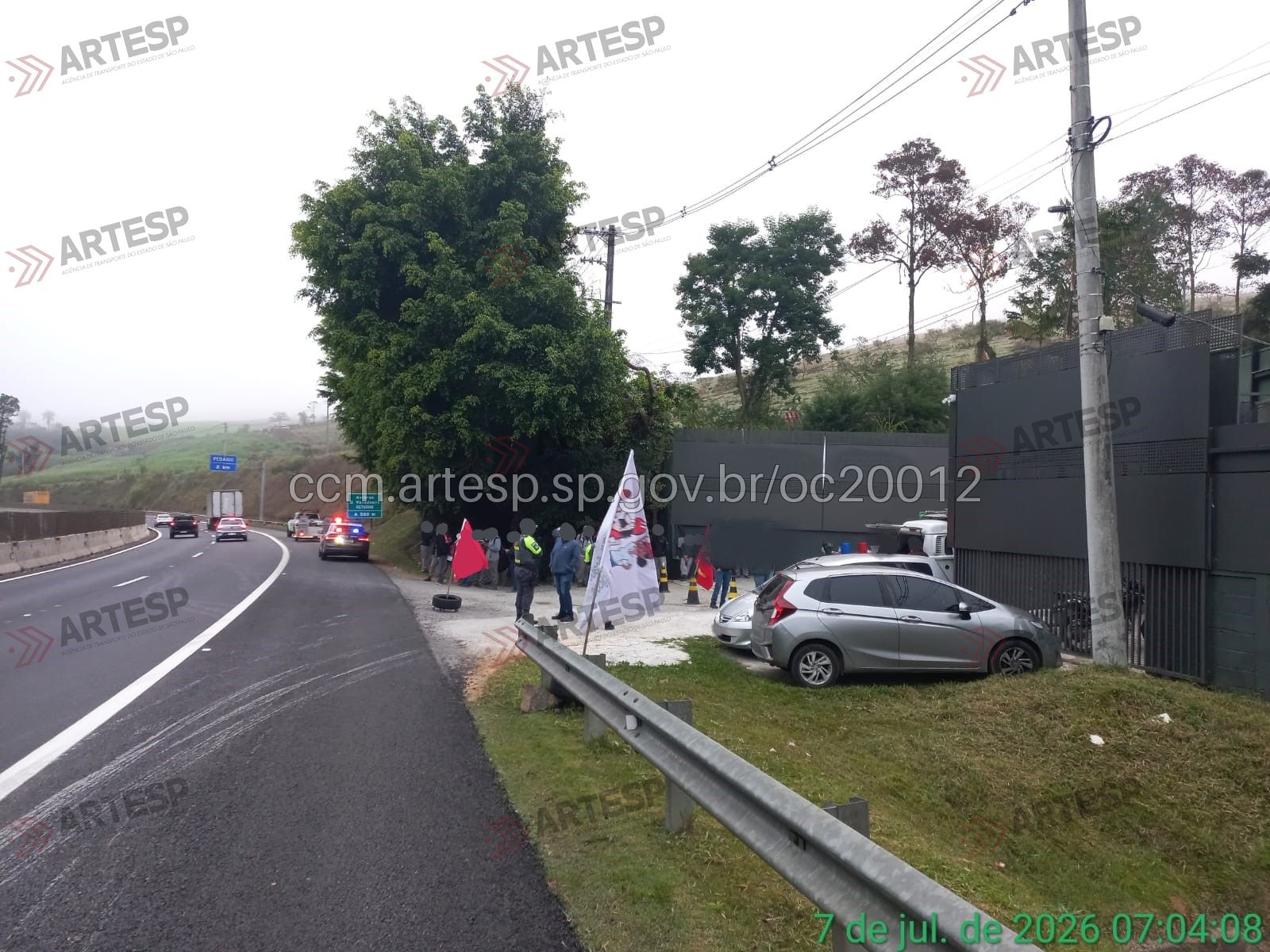 rodovia dos tamoios Manifestação