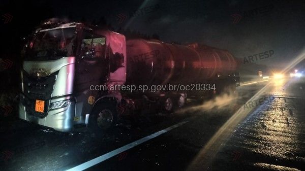 Carreta Iveco rodovia castelo branco Itatinga fogo