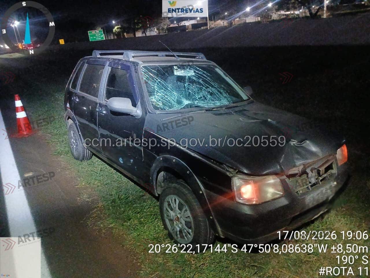 Fiat Uno rodovia anhanguera guará