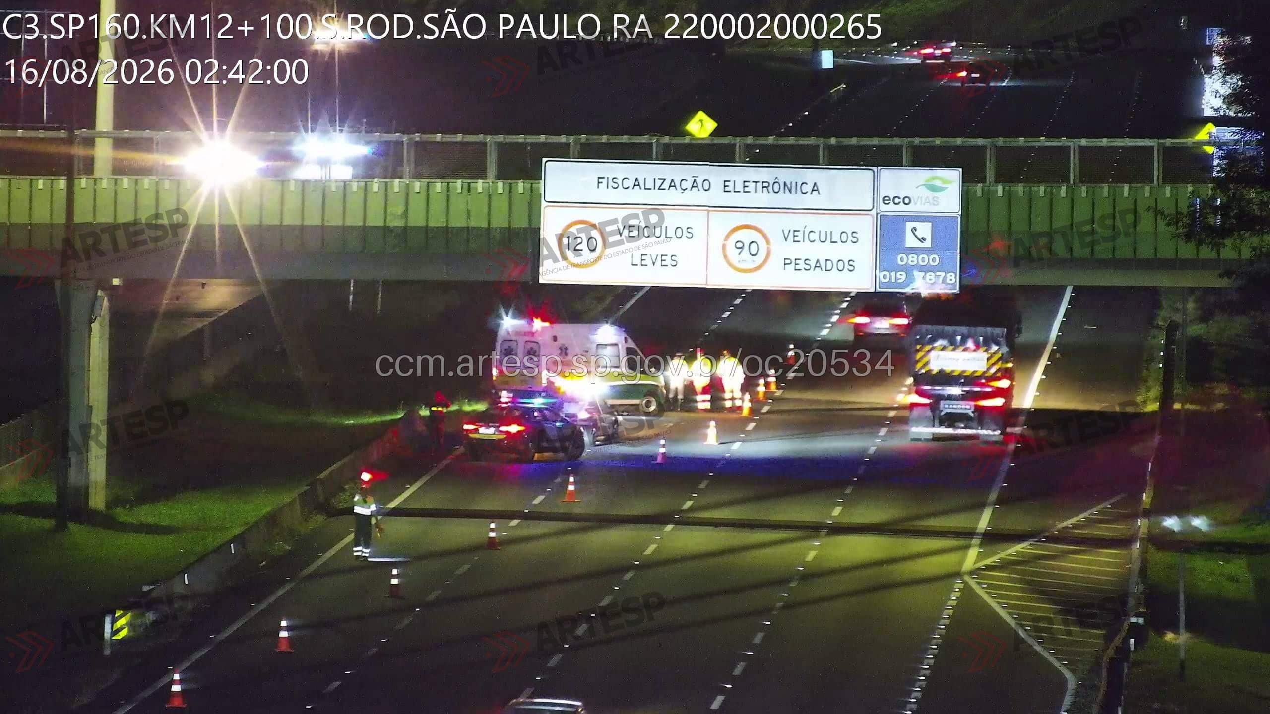 Sinalização na rodovia veículo