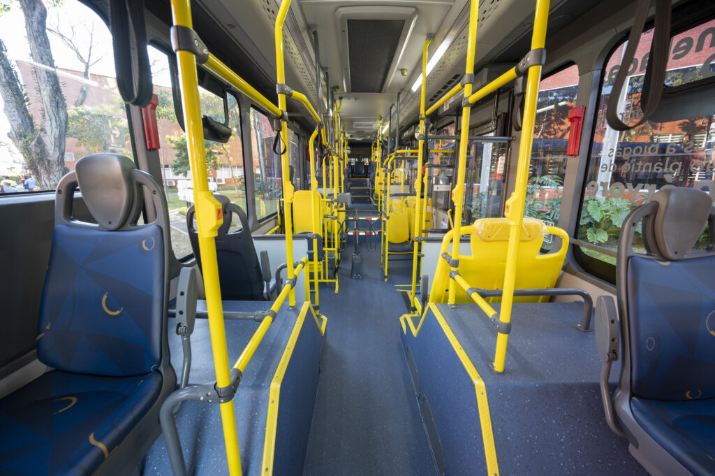 ônibus a gás biometano interior