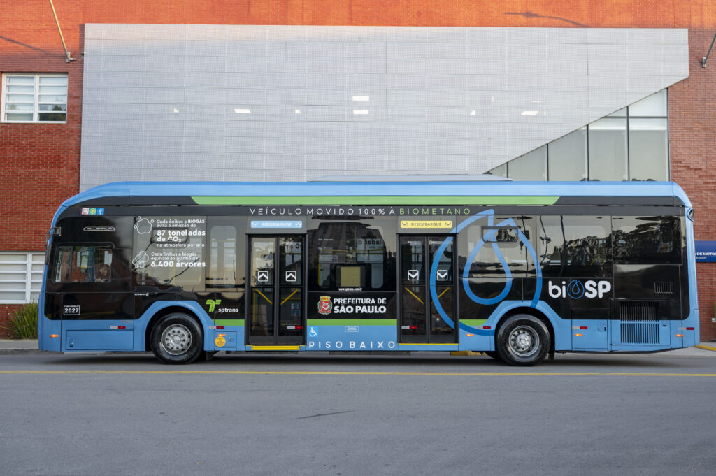 ônibus a gás biometano sp