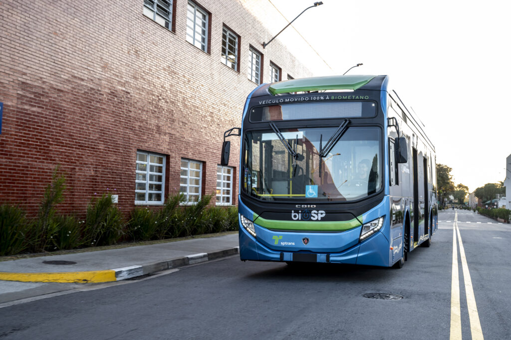 ônibus a gás biometano veículo