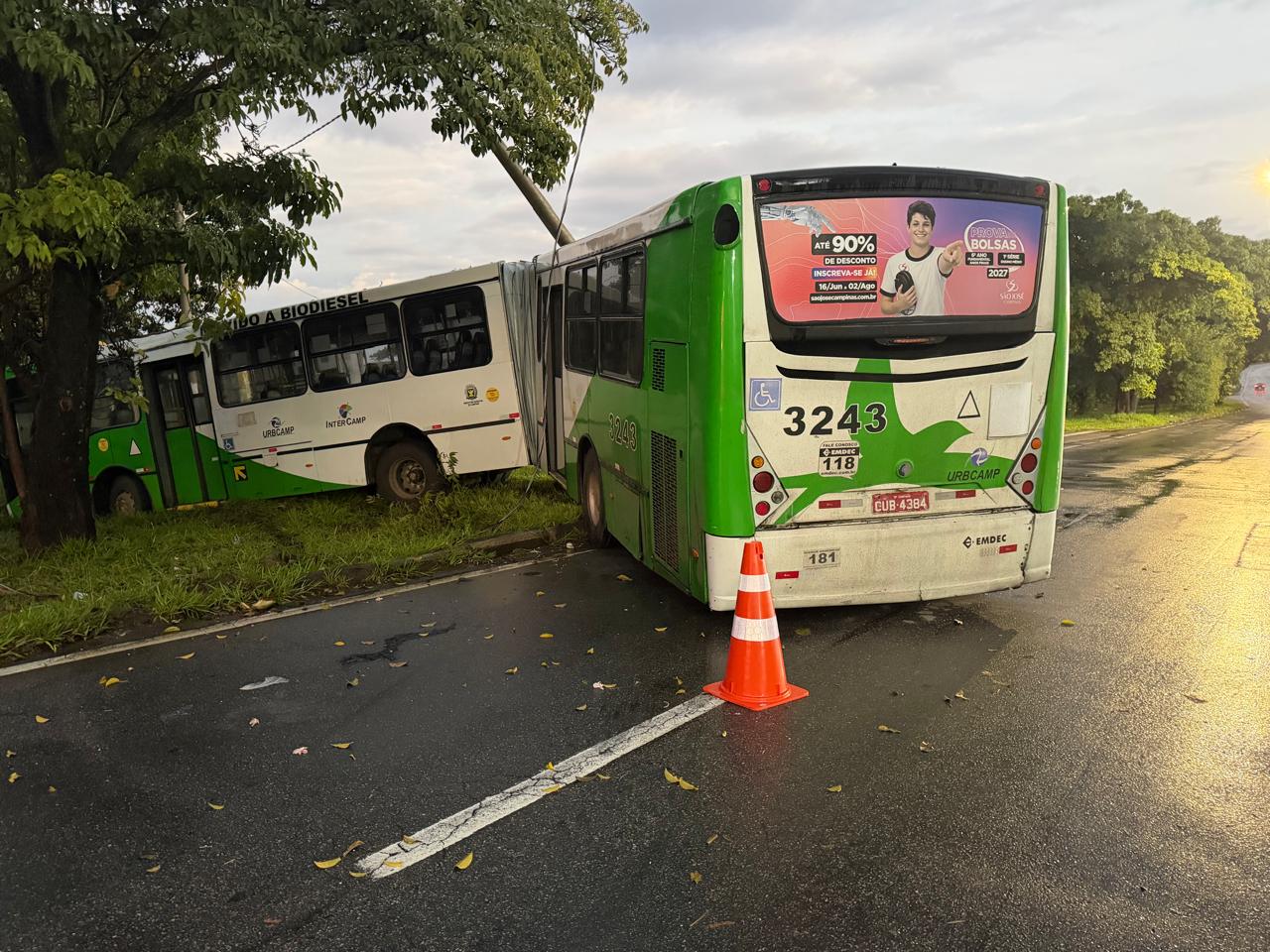 pista com óleo em Campinas