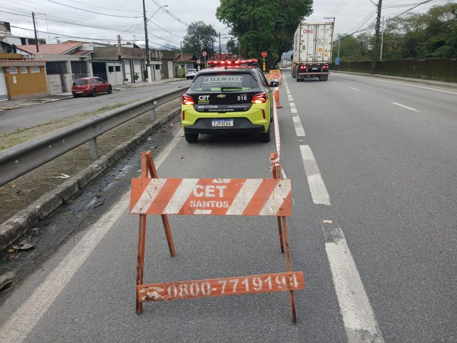 cruzamento na Zona Noroeste de Santos