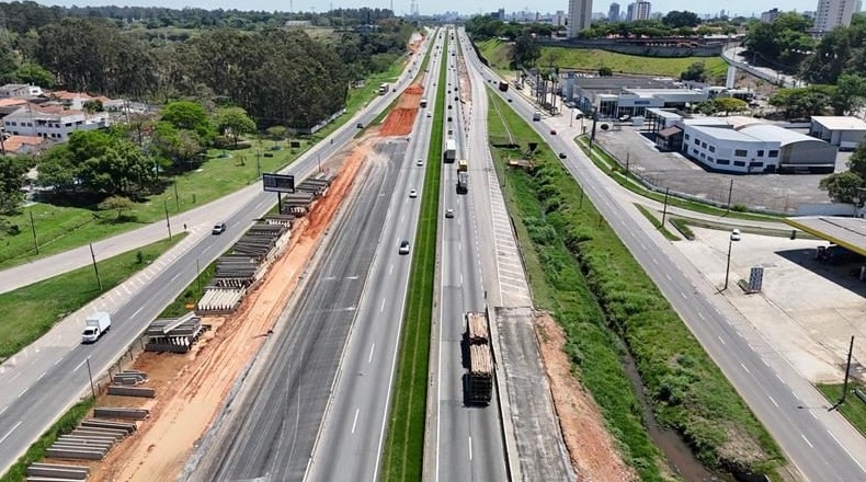 obras de ampliação da rodovia dutra