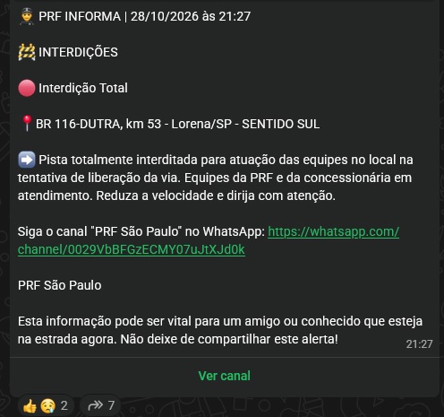 rodovia Dutra km 53 lorena total