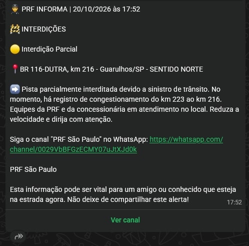 rodovia dutra guarulhos km 216