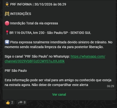 rodovia dutra km 230 são paulo 6h29