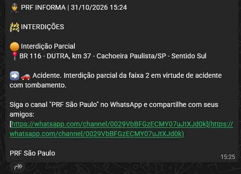 rodovia dutra km 37 cachoeira paulista