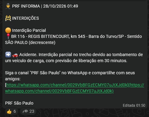 rodovia régis bittencourt km 545 turvo